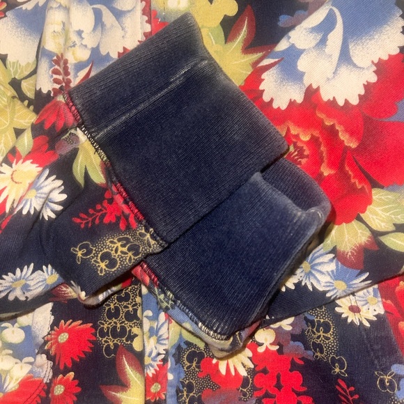 VINTAGE Y2K LUCKY BRAND ASIAN FLORAL PRINT ZIP UP SWEATSHIRT JACKET  SZ XL RARE - Picture 6 of 15